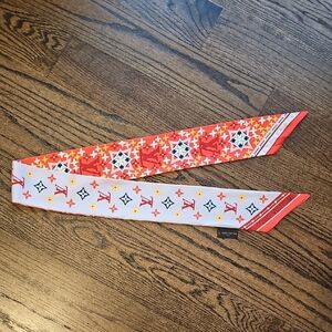 Stylish Orange and White Scarf Sash